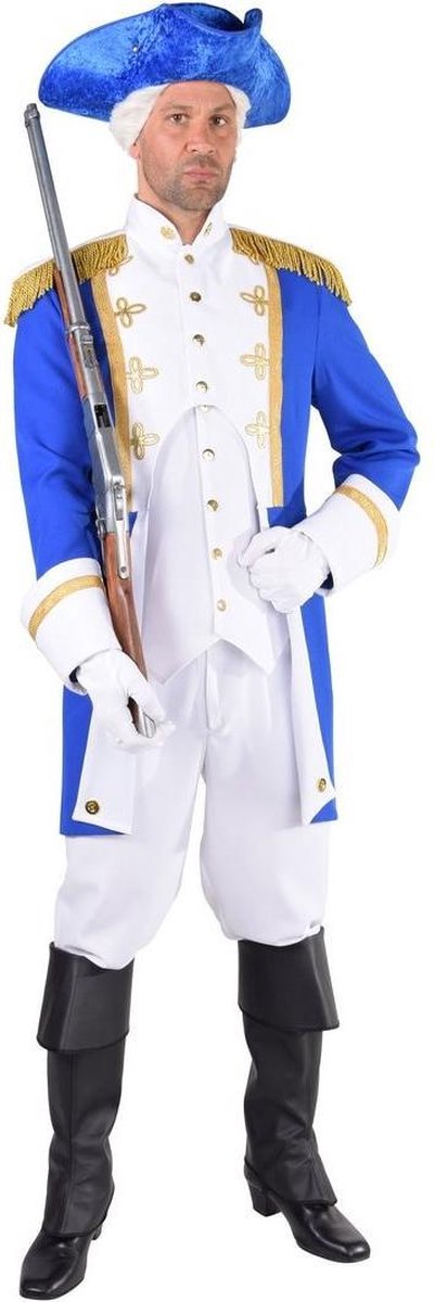 Politie & Detective Kostuum | Garde Officier Koninklijk Paleis Blauw | Man | XL | Carnaval kostuum | Verkleedkleding